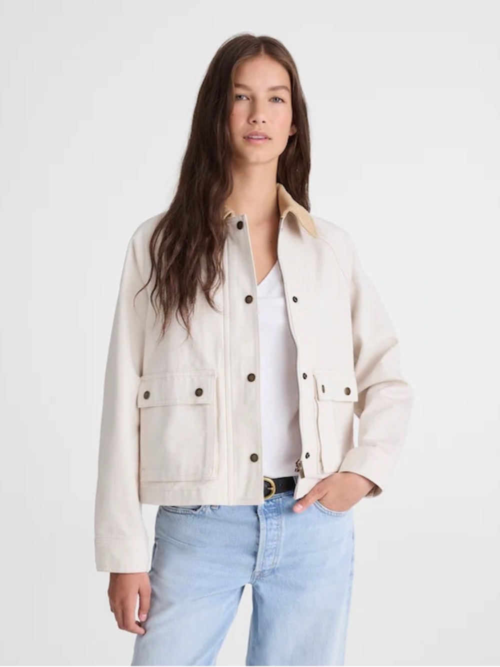 Madewell The Billie Chore Barn Jacket corduroy collar size small utility